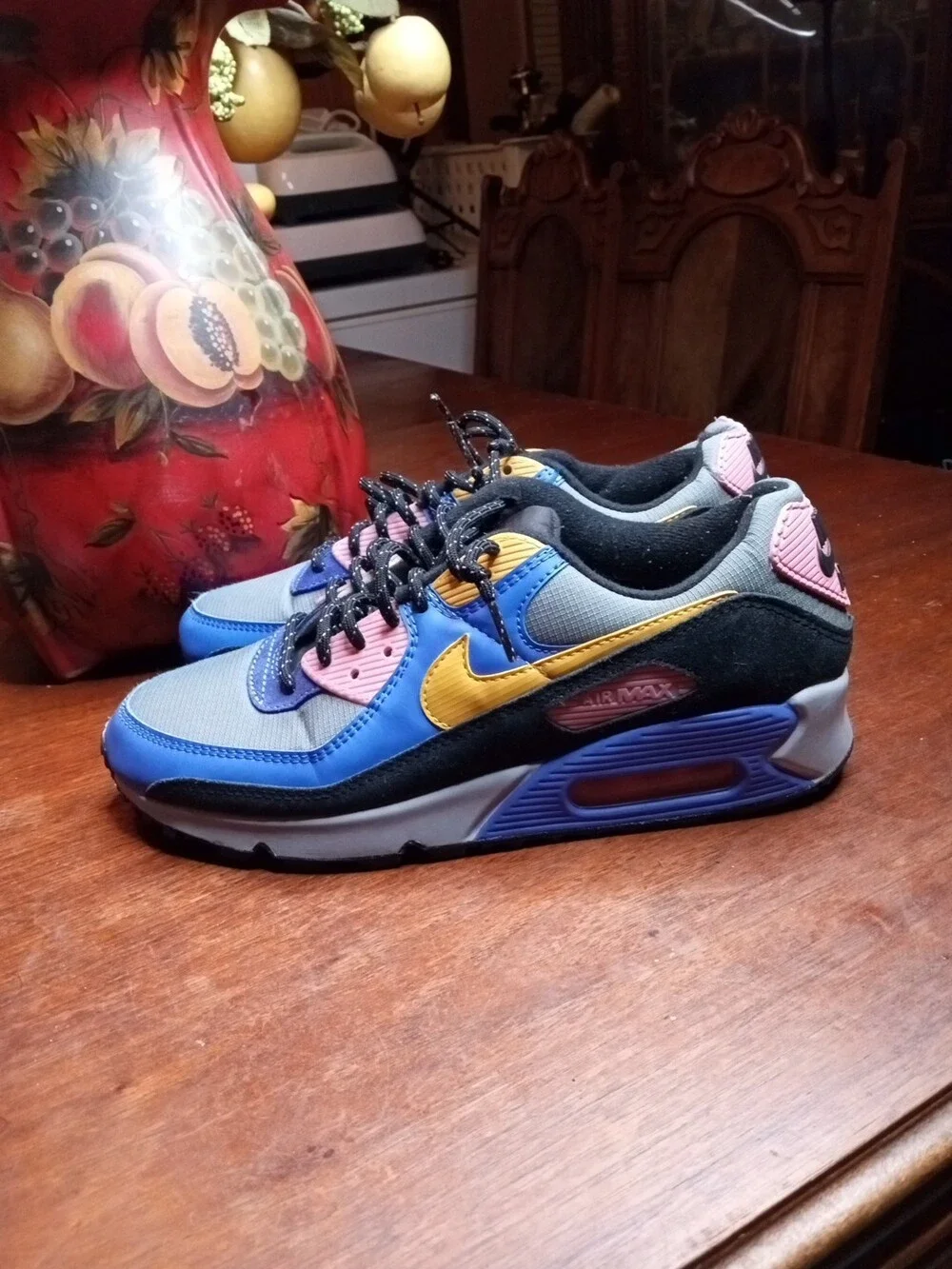 Nike Air Max 90 ACG Men's Size 8 Purple Grey Yellow Sneakers 2020 CN1080-500